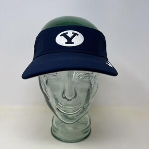 Nike BYU Cougars Football Visor Strap Back Men Blue Dri Fit College Team Issued